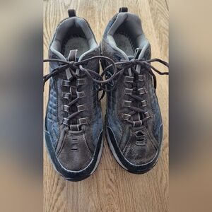 Skechers Men's Brown and Gray Athletic Lace-Up Sneakers